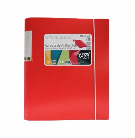 Poza cu DOSAR PLASTIC A4 PLUS  CU MECANISM,  MUCHIE 7cm- ROSU