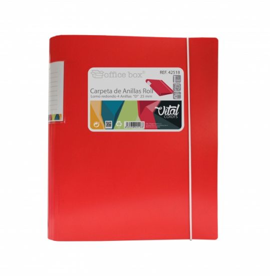 Poza cu DOSAR PLASTIC A4 PLUS  CU MECANISM,  MUCHIE 7cm- ROSU