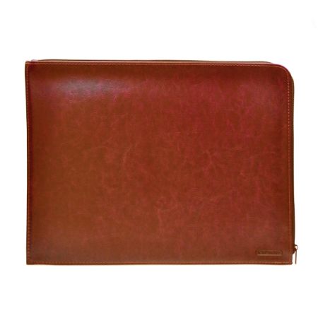 Poza cu Mapa A4 PREMIUM imitatie piele, inchidere cu fermoar culoare VISINIU INCHIS