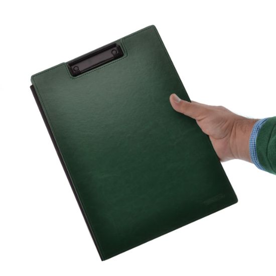 Poza cu Clipboard dublu A4 PREMIUM imitatie de piele culoare VERDE