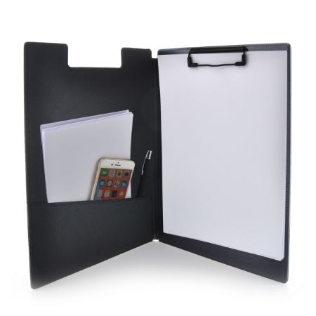 Poza cu Clipboard dublu A4 PREMIUM imitatie de piele BLEUMARIN