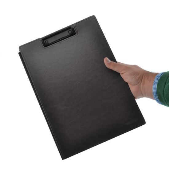 Poza cu Clipboard dublu A4 PREMIUM imitatie de piele culoare NEGRU