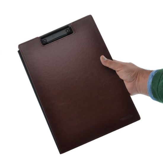 Poza cu Clipboard dublu A4 PREMIUM imitatie de piele culoare MARO