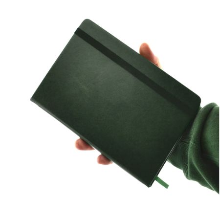 Poza cu Notebook A5 PREMIUM, imitatie piele culoare VERDE