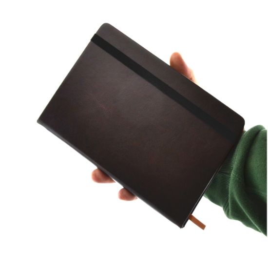 Poza cu Notebook A5 PREMIUM, imitatie piele culoare MARO