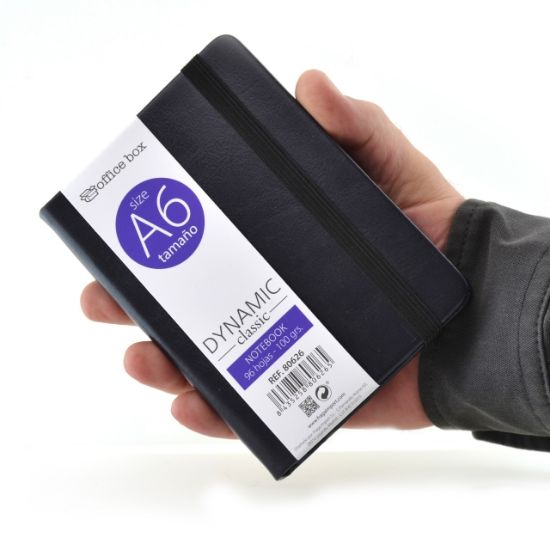 Poza cu Notebook A6 PREMIUM, imitatie piele culoare BLEUMARIN