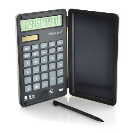 Poza cu Calculatoar OFFICE BOX Stiintific, 12 Digits  Pliabil cu Tableta LCD pentru scris de mana
