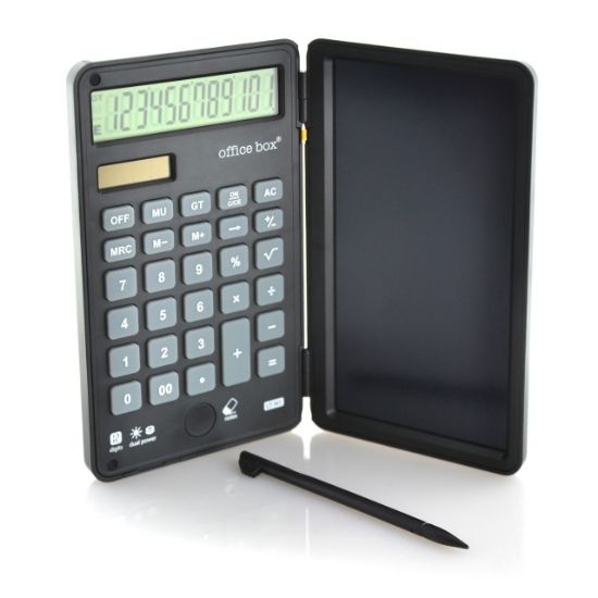 Poza cu Calculatoar OFFICE BOX Stiintific, 12 Digits  Pliabil cu Tableta LCD pentru scris de mana
