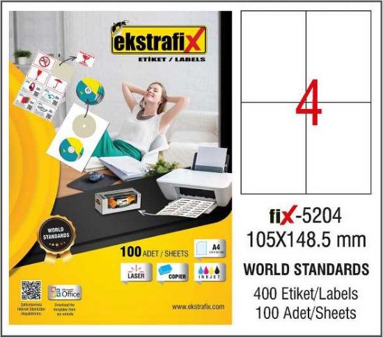 Poza cu Etichete laser 4/A4 100 coli/top 105*148.5