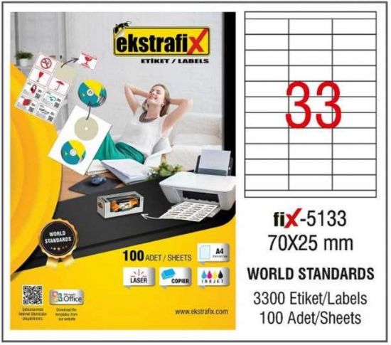 Poza cu Etichete laser 33/A4 100 coli/top 70*25