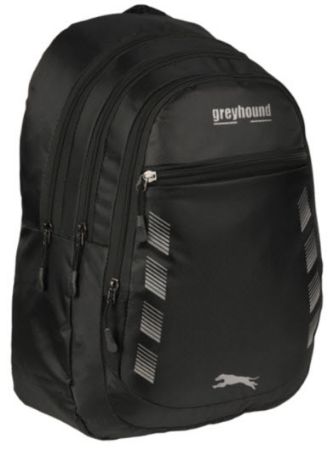 Poza cu Ghiozdan GREYHOUND cu 3 compartimente si buzunar exterior destinat baietilor 44 x 33 x 23cm NEGRU