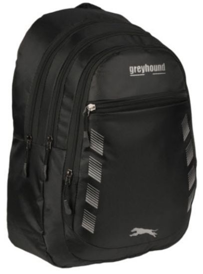 Poza cu Ghiozdan GREYHOUND cu 3 compartimente si buzunar exterior destinat baietilor 44 x 33 x 23cm NEGRU