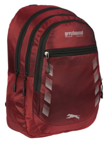 Poza cu Ghiozdan GREYHOUND cu 3 compartimente si buzunar exterior destinat fetelor 44 x 33 x 23cm BORDEAUX