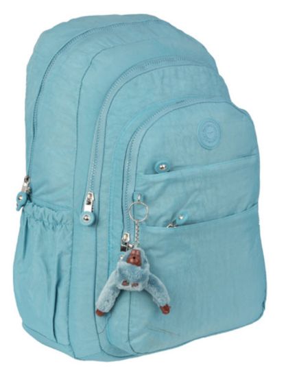 Poza cu Ghiozdan cu 3 compartimente si 2 buzunare exterioare cu fermoar 48 x 33 x 27 cm BLEU