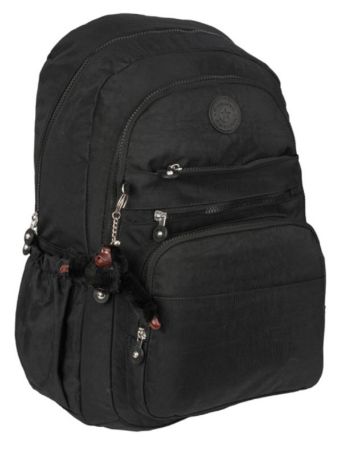 Poza cu Ghiozdan cu 2 compartimente si 4 buzunare exterioare cu fermoar 48 x 33 x 25 cm NEGRU