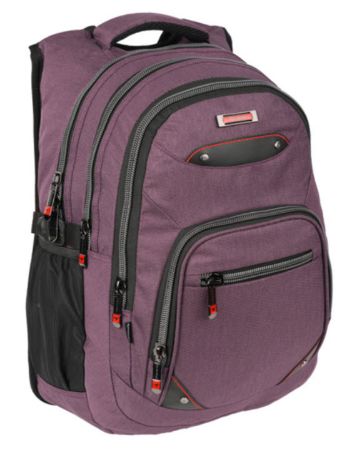 Poza cu Ghiozdan cu 3 compartimente si 2 buzunare exterioare cu fermoar 46 x 34 x 24 cm PURPLE