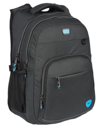 Poza cu Ghiozdan cu 2 compartimente si 2 buzunare exterioare cu fermoar  46 x 34 x 24 cm NEGRU