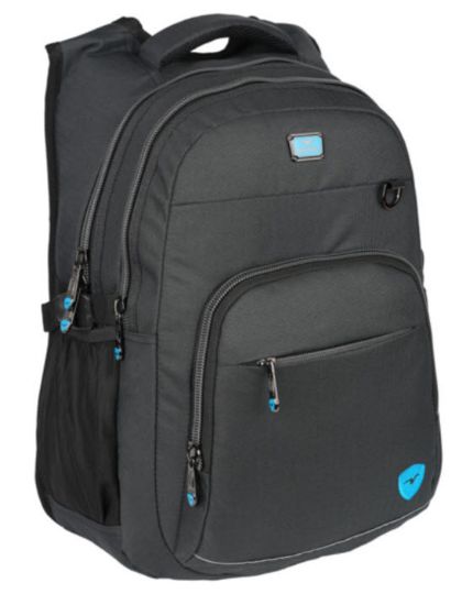 Poza cu Ghiozdan cu 2 compartimente si 2 buzunare exterioare cu fermoar  46 x 34 x 24 cm NEGRU