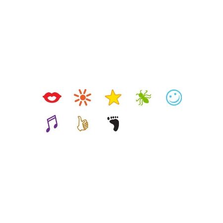 Poza cu Carioci colorate Amos CS8P, 2 capete, 8 culori, cu stampile, blister carton