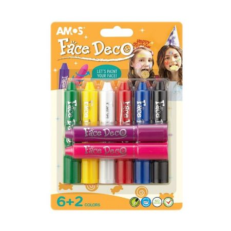 Poza cu Face Deco AMOS FD5B8 set de 8 culori pe blister