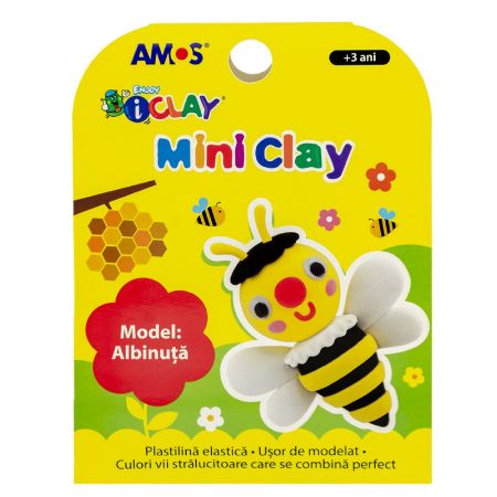 Poza cu Plastilina Amos iClay AM-27, 30g, diverse modele, cutie 4 culori