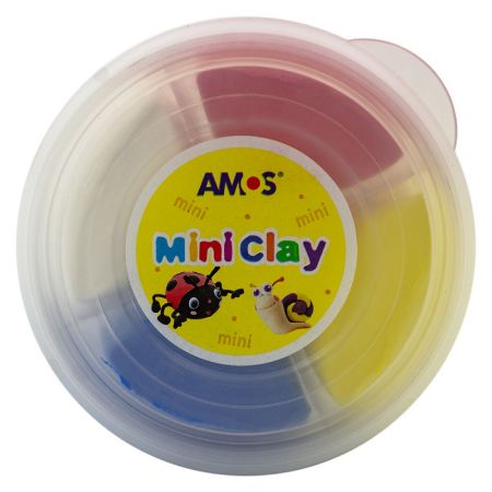 Poza cu Plastilina Amos iClay AM-27, 30g, diverse modele, cutie 4 culori