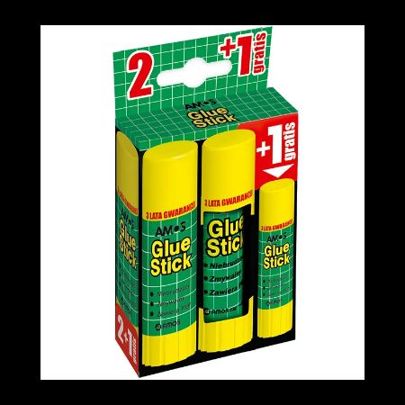Poza cu Lipici solid Amos, 22g, fara solvent, set 2 buc + 1x 8g gratis, GSWB822B3 / 130-1811