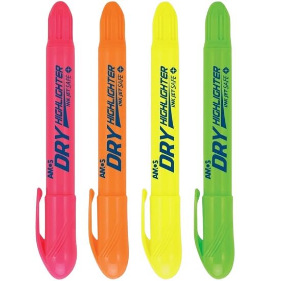Poza cu Textmarker Amos Dry, varf uscat rotund, culori fluorescente