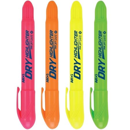 Poza cu Textmarker Amos Dry, varf uscat rotund, set 4 culori fluorescente