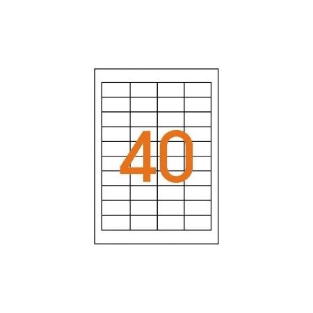 Poza cu Etichete autocolante Agipa 101114, 40/A4, 48.5x25, permanente, colturi drepte, alb, top 100 coli (4000 etichete)