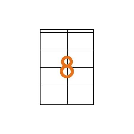 Poza cu Etichete autocolante Agipa 101124/119003, 8/A4, 105x70mm, permanente, colturi drepte, alb, top 100 coli (800 etichete)