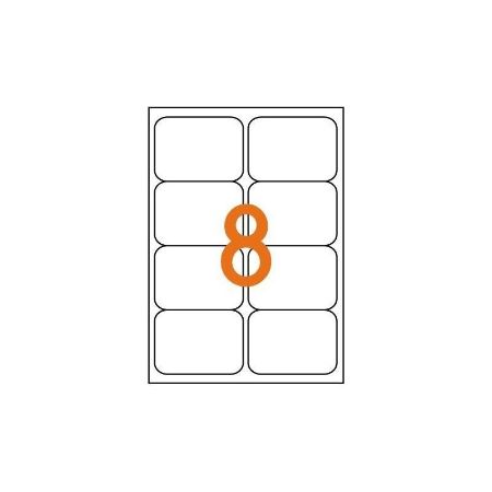 Poza cu Etichete autocolante Agipa 101110, 8/A4, 99.1x67.7mm, permanente, colturi rotunjite, alb, top 100 coli (800 etichete)