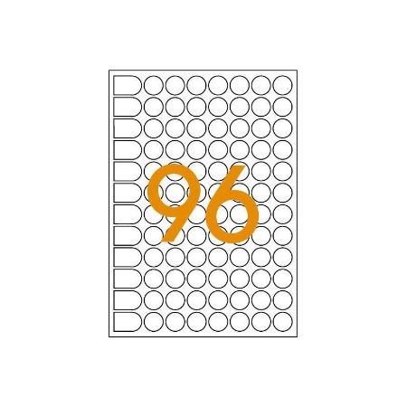 Poza cu Etichete autocolante Agipa 114314, 96/A5, 15mm, permanente, rotund, galben, top 10 coli (960 etichete)