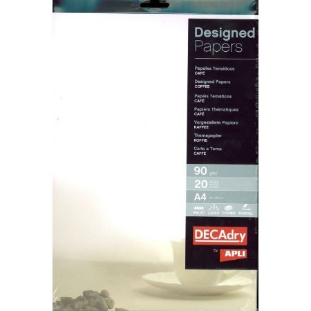 Poza cu Hartie cu model A4 DECAdry 12125, 90g/mp, model cafe, set 20 coli
