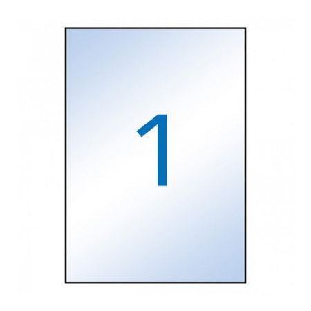 Poza cu Etichete autocolante Agipa 10053, 1/A4, 210x297mm, permanente, colturi drepte, transparent, pentru inkjet, top 10 coli (10 et.)