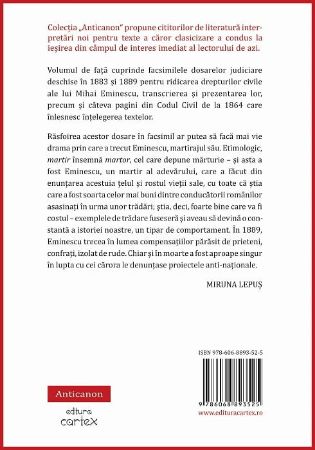 Poza cu Dosarele de interdictie ale lui Mihai Eminescu - facsimil si transcriere
