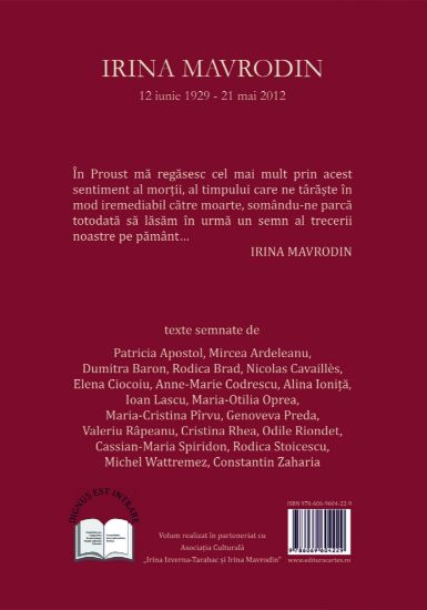 Poza cu Poetica amintirilor. Irina Mavrodin un portret fragmentar