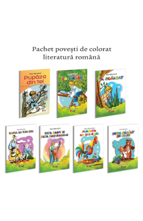 Poza cu Pachet carti de colorat format A5 literatura romana