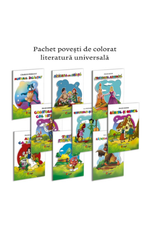 Poza cu Pachet carti de colorat format A5 literatura universala