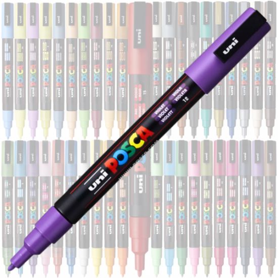 Poza cu Marker UNI Posca PC-3M, varf rotund, 0.9-1.3mm