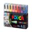 Poza cu Marker UNI Posca PC-5M, varf rotund, 1.8-2.5mm, set 16 culori
