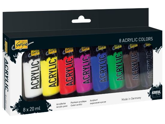 Poza cu Vopsea acrilica Solo Goya, set 8 buc x 20 ml