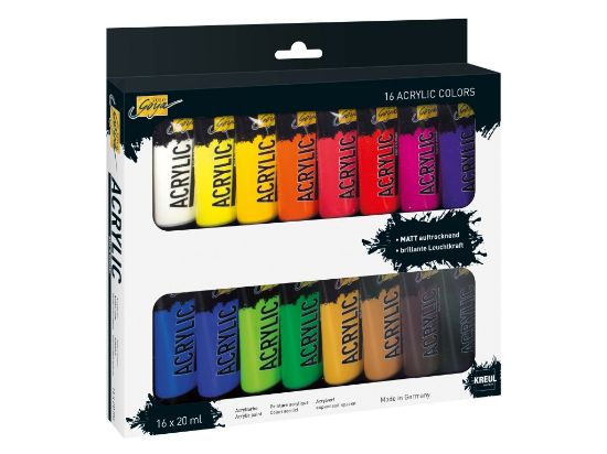 Poza cu Vopsea acrilica Solo Goya, set 16 buc x 20 ml