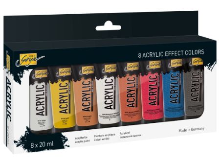 Poza cu Vopsea acrilica Solo Goya Effect Colors, set 8 buc x 20 ml