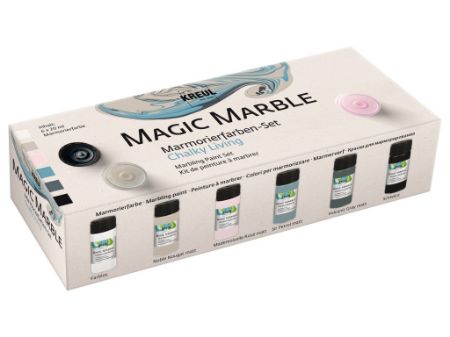 Poza cu Magic Marble Marbling Chalky Living Kreul, set 6 buc x 20 ml