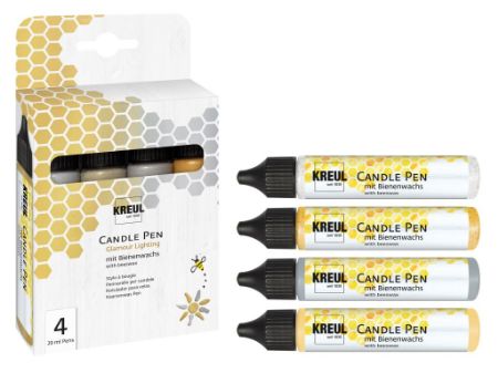 Poza cu Culori pentru decorat lumânări Glamour Lighting Kreul, set 4 buc