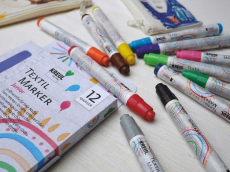 Poza cu Marker pentru textile Junior Kreul, 12 buc/set