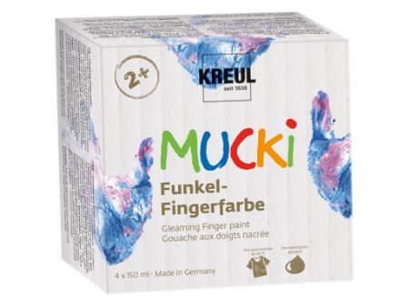 Poza cu Finger Paint Gleaming Mucki, set 4 x 150 ml