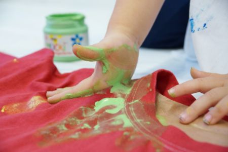 Poza cu Finger Paint pentru țesături Mucki, set 4 x 150 ml