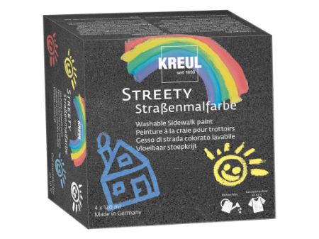 Poza cu Vopsea Streety Sidewalk Kreul, set 4 x 120 ml